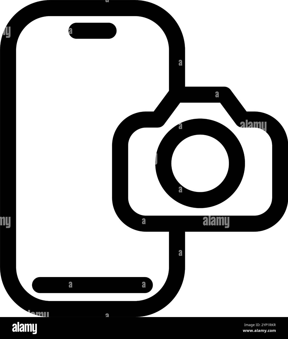 Smartphone Camera - icône de photographie et de vidéographie propres et modernes. Illustration de Vecteur