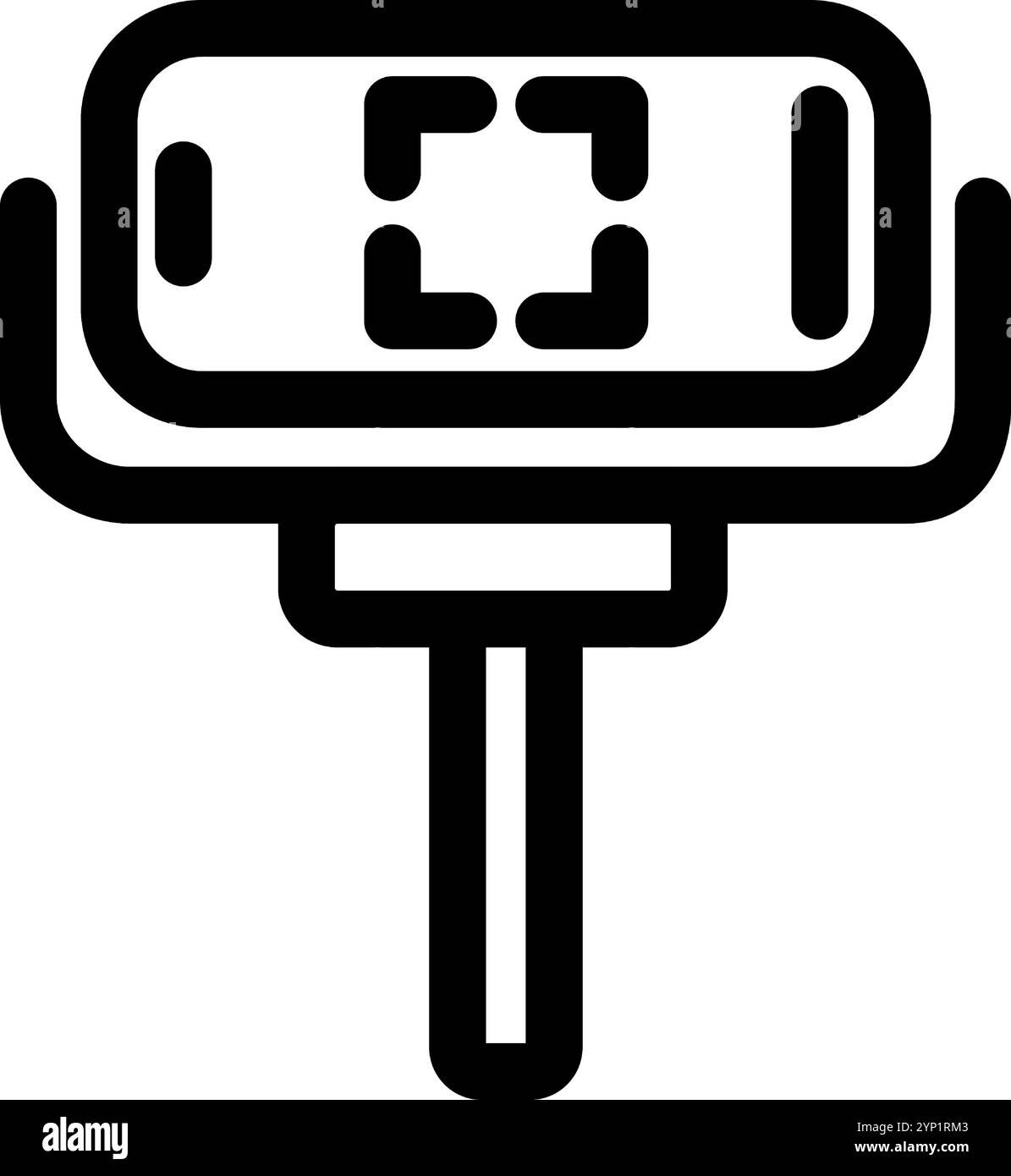 Smartphone sur une nacelle - icône de photographie et de vidéographie propres et modernes. Illustration de Vecteur