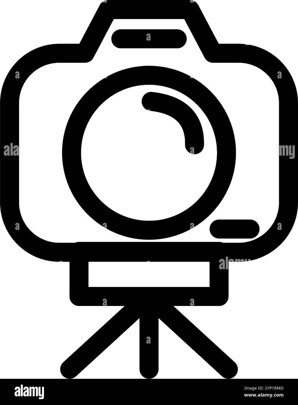 Appareil photo sur trépied - icône de photographie et de vidéographie propres et modernes. Illustration de Vecteur