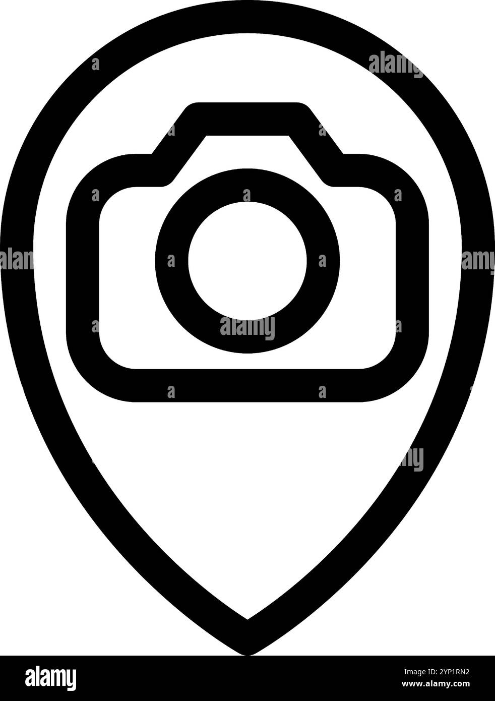 Emplacement de la caméra - icône de photographie et de vidéographie propre et moderne. Illustration de Vecteur