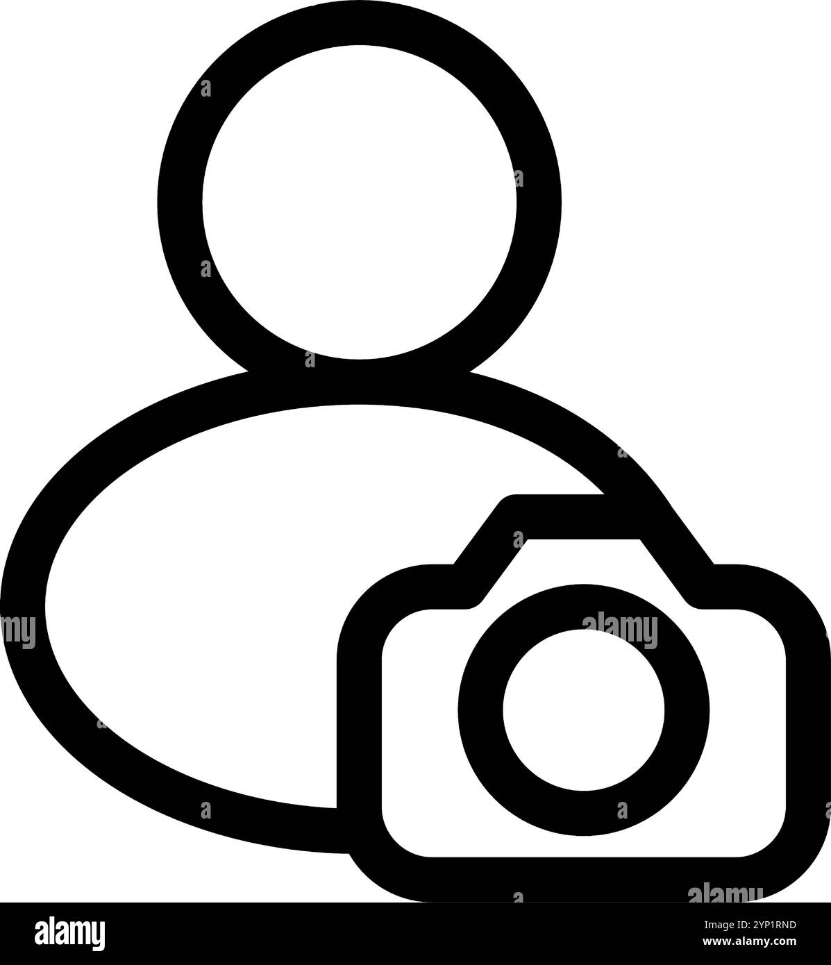 Avatar avec un appareil photo - icône de photographie et de vidéographie propre et moderne. Illustration de Vecteur