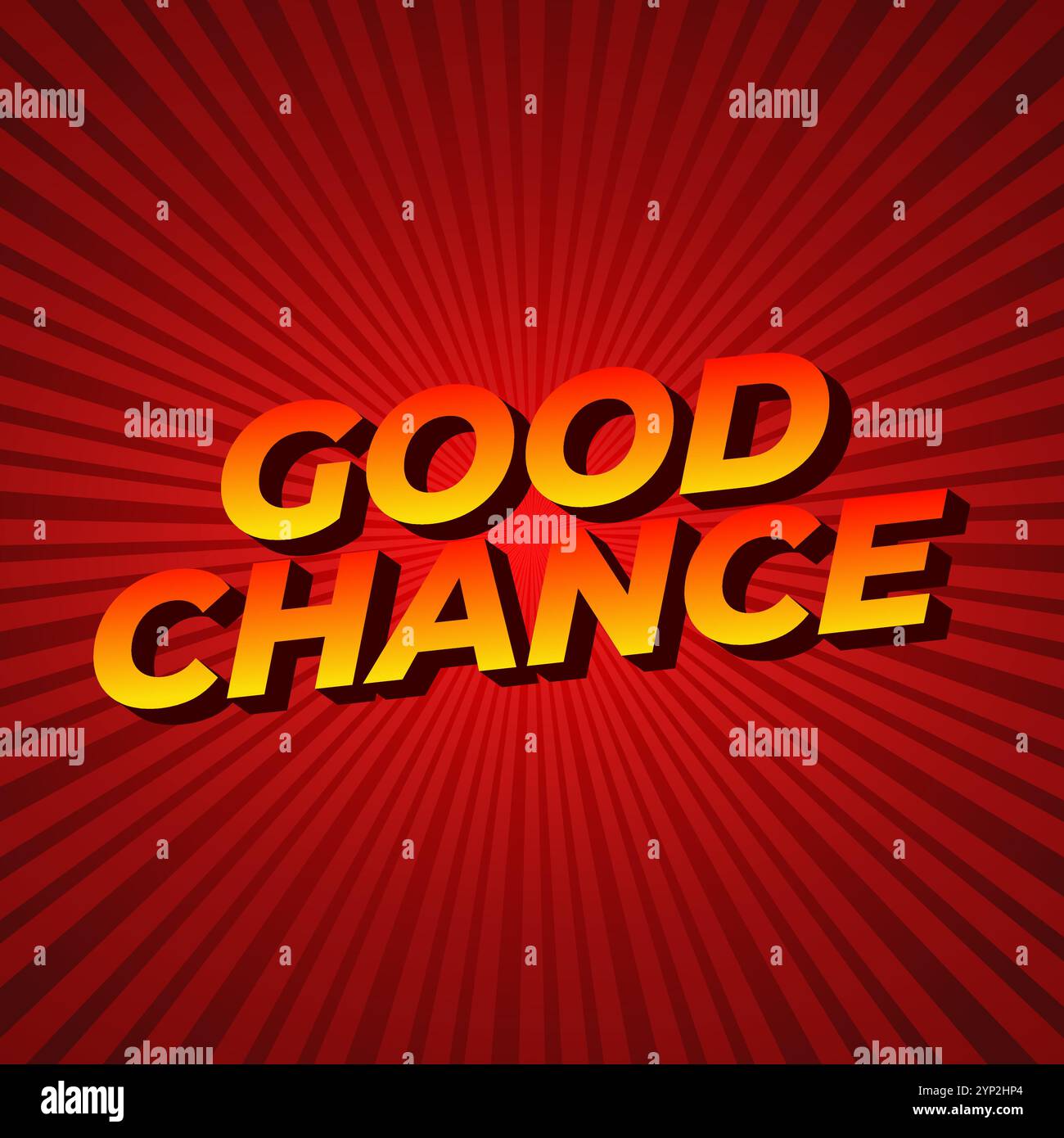Conception d'effet de texte Good chance pour les publicités de médias sociaux Illustration de Vecteur