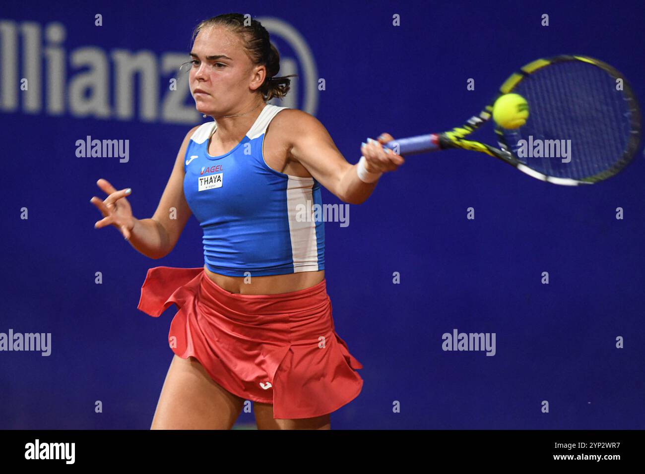 Buenos Aires (27 novembre 2024). Sara Bejlek (République tchèque) joue au WTA 125 Argentina Open 2024. Crédit : Mariano Garcia/Alamy Live News Banque D'Images