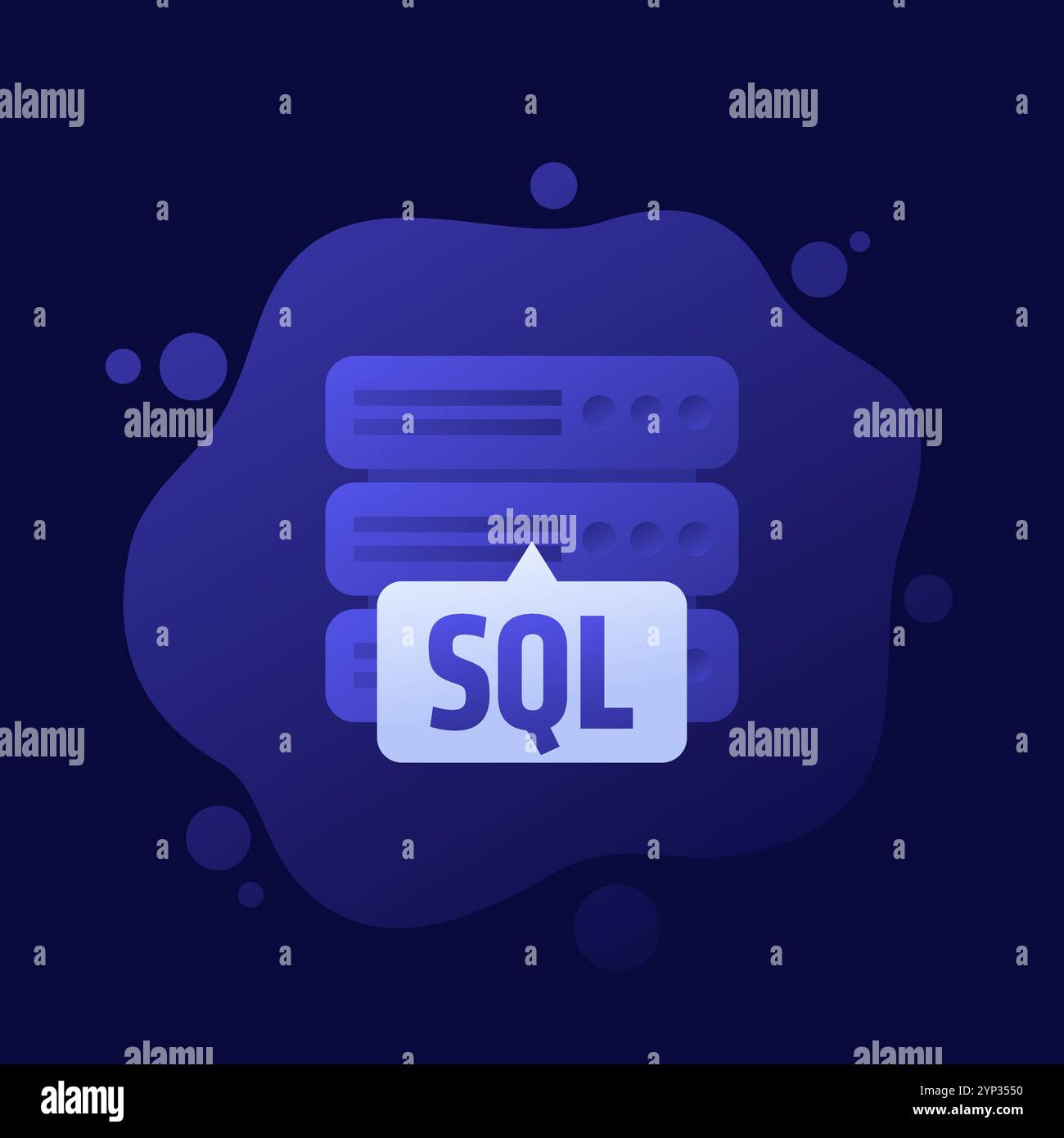 Icône SQL Server, conception vectorielle Illustration de Vecteur