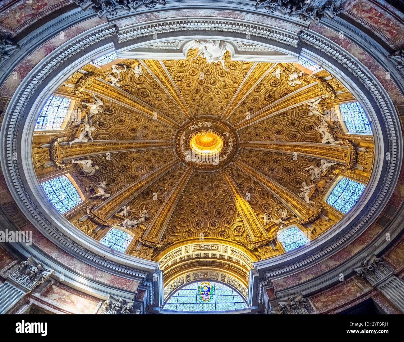 Le dôme - église Saint André sur le Quirinal - Rome, Italie Banque D'Images