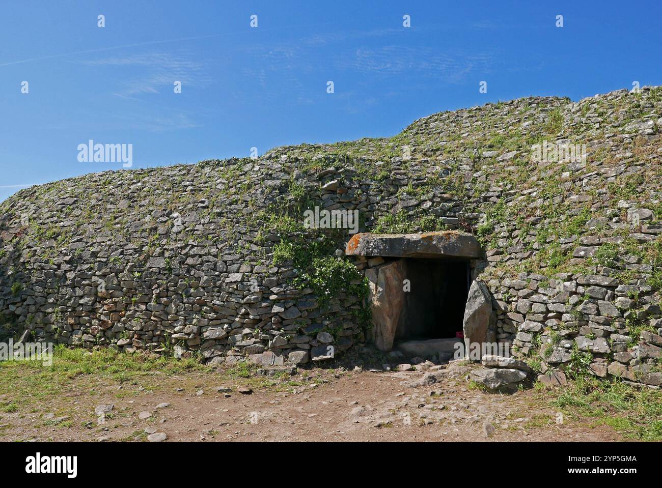 Cairn of Gavrinis, Larmor-Baden, Golfe du Morbihan, Morbihan, Bretagne, Bretagne, France, Europe Banque D'Images