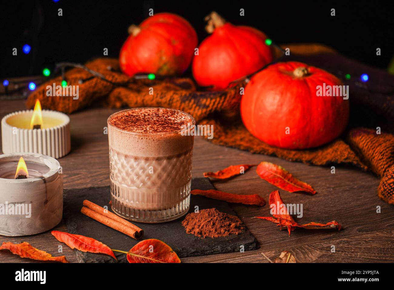 Cette boisson au cacao mélange du chocolat velouté avec du lait cuit à la vapeur. Une escapade douce et apaisante à tout moment de la journée Banque D'Images