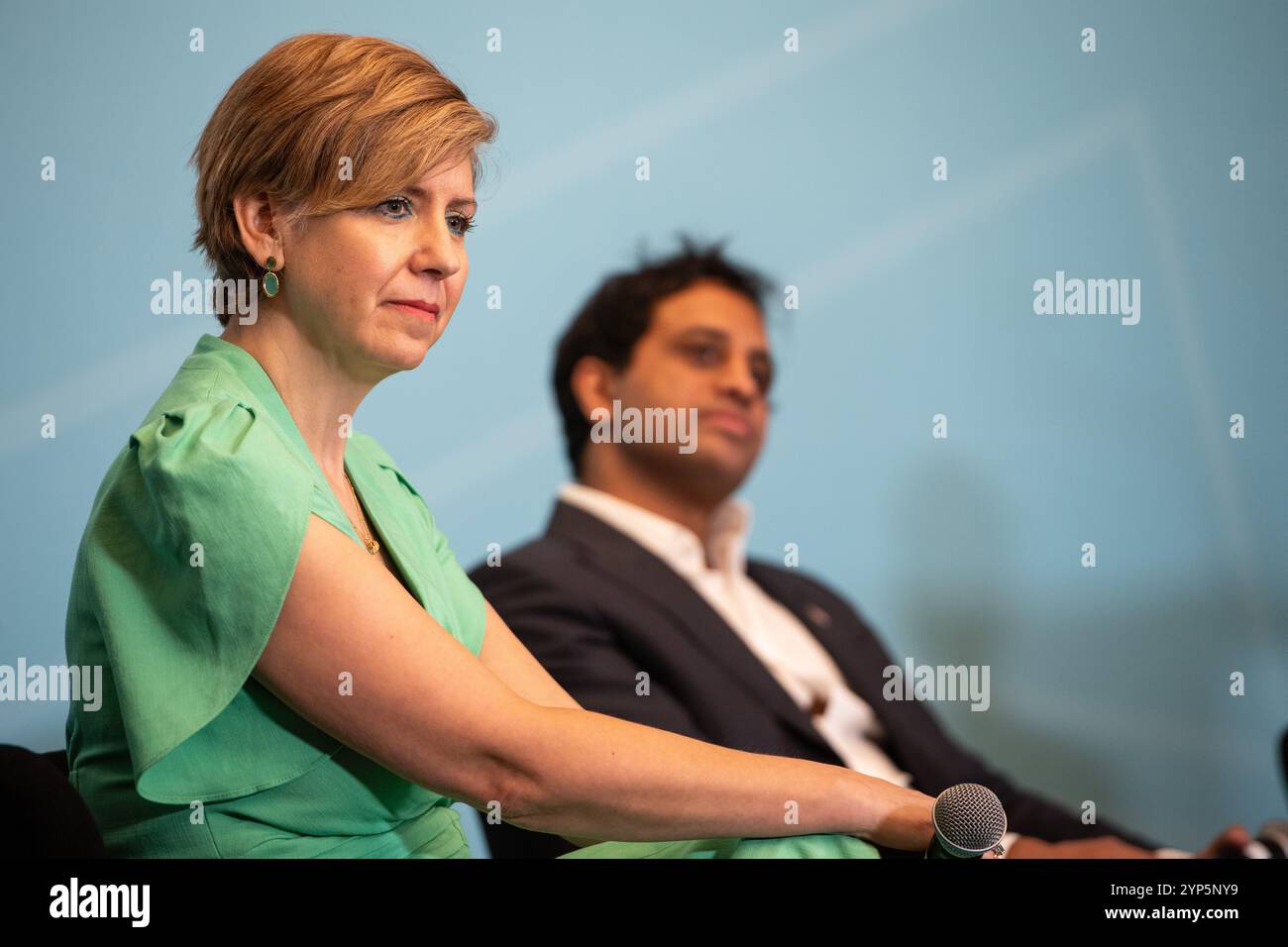 Londres, Royaume-Uni. 28 novembre 2024. Andrea Jenkyns assiste à une conférence de presse du Parti réformiste britannique à Londres le 28 novembre 2024, où elle est annoncée comme candidate du parti pour les élections municipales du Lincolnshire après avoir fait défection du Parti conservateur. Crédit : Thomas Krych/Alamy Live News Banque D'Images