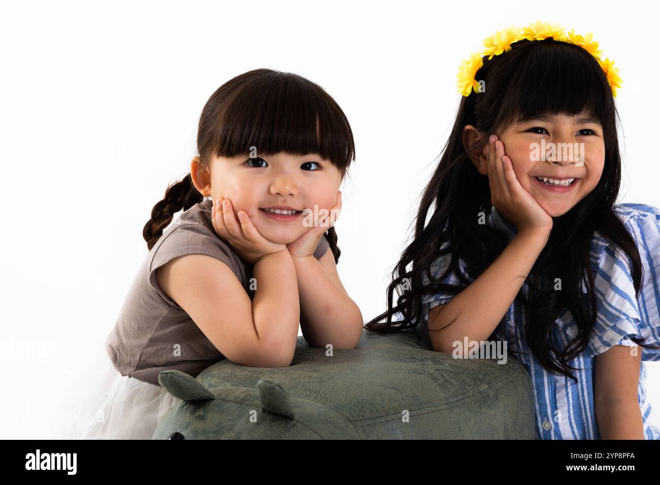 Fille avec pommettes Banque D'Images