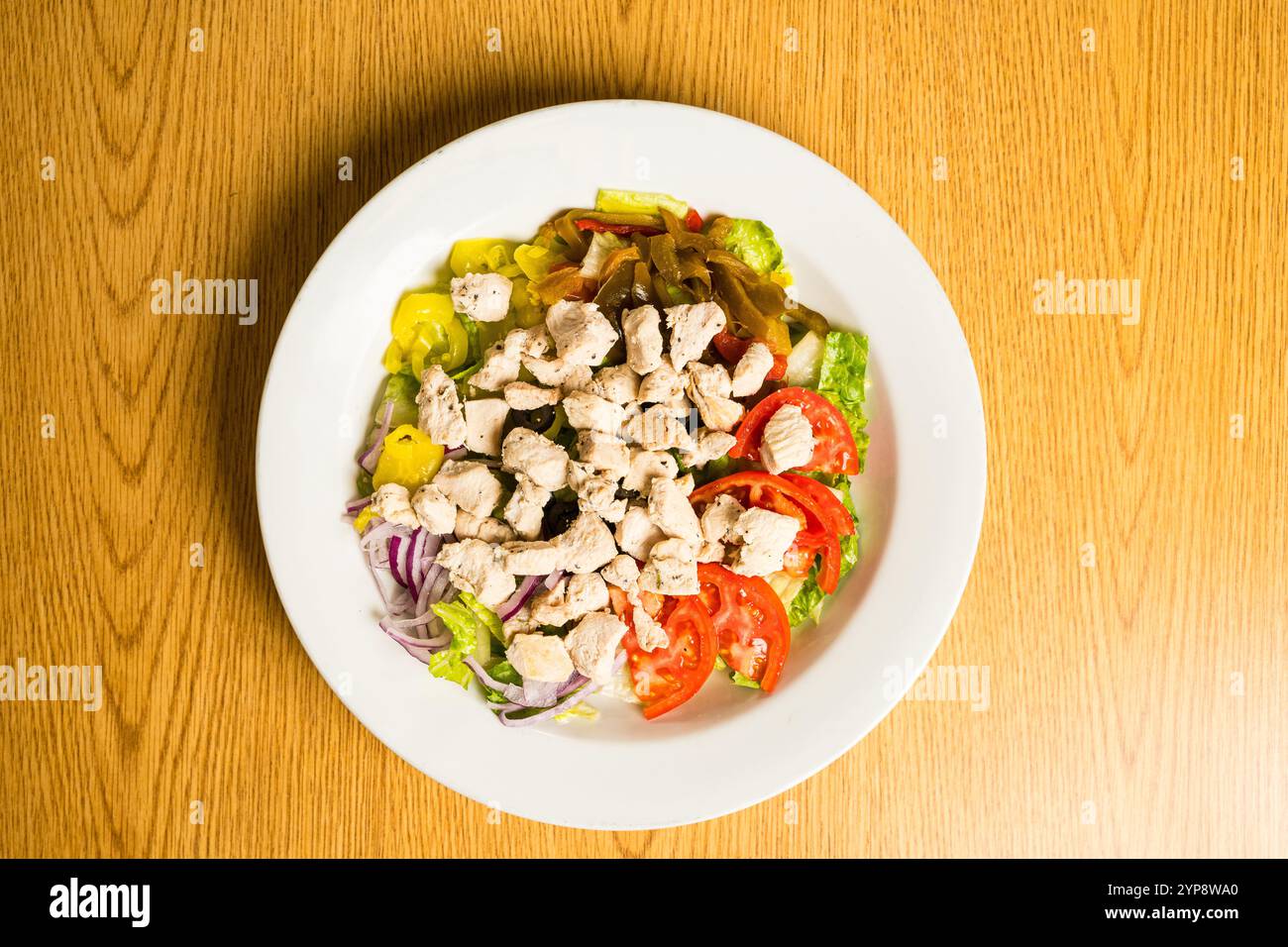 Avec poulet grillé salade Banque D'Images