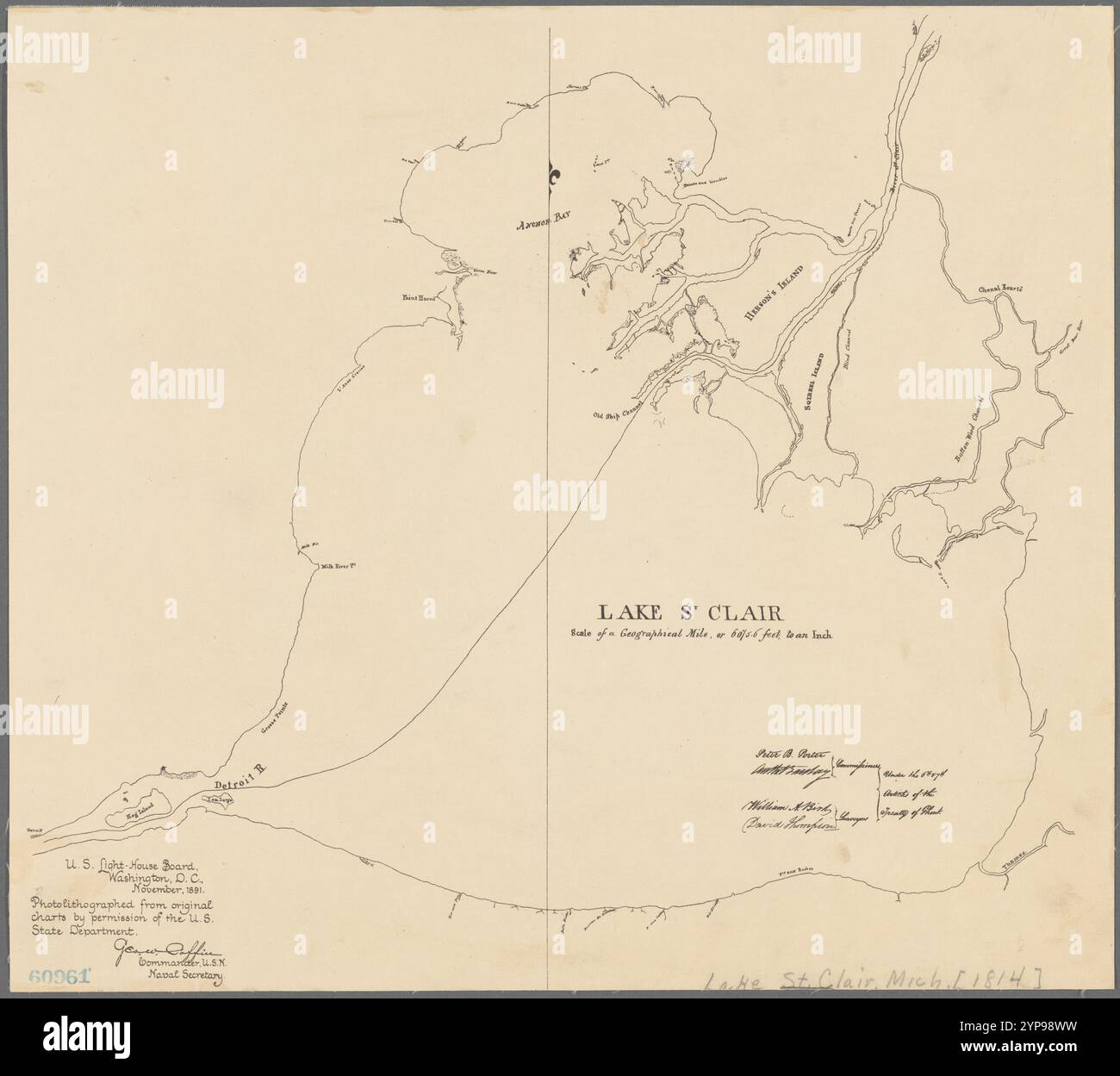 Lac : clair 1891 Banque D'Images