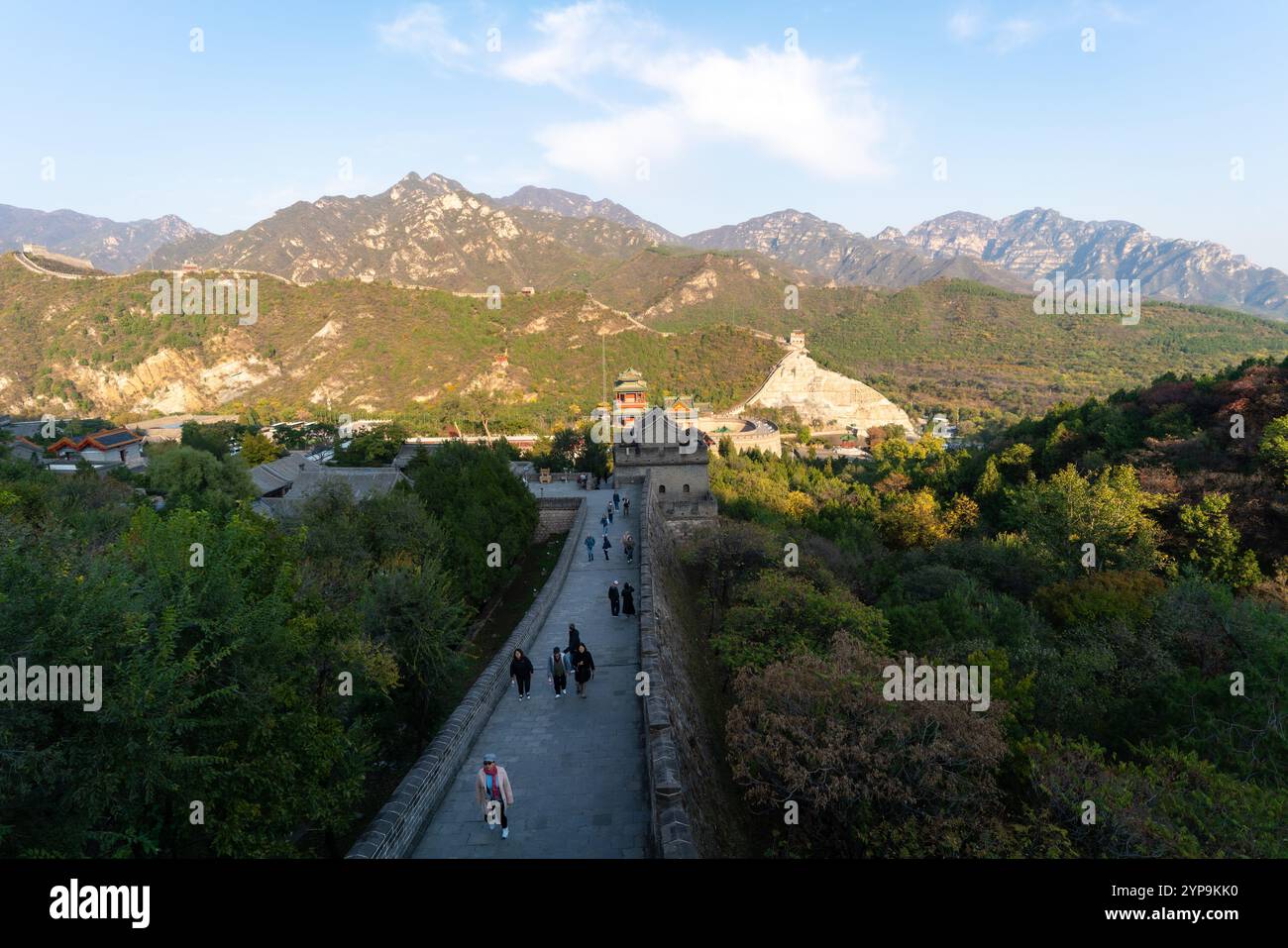 Pékin, Chine - 23 octobre 2024 : vue depuis Juyongguan Pass Grande Muraille de Chine. Banque D'Images