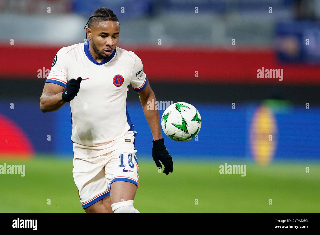 Heidenheim, Allemagne. 28 novembre 2024. Bild v.l. : Christopher Nkunku (FC Chelsea, 18 ans), 28.11.2024, Fussball, UEFA Conference League, FC Heidenheim - FC Chelsea, GER, Heidenheim, Voith-Arena. Crédit : dpa/Alamy Live News Banque D'Images