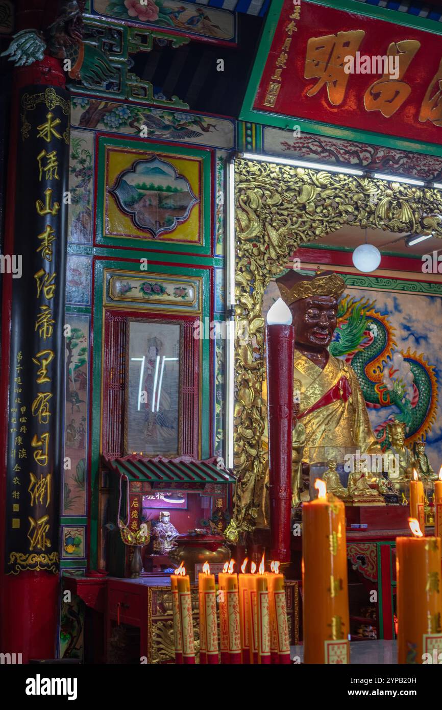 Temple Sun Leng Yi (Chow Sue Kong ou Chao Zhou Shi Kong) - sanctuaire chinois Hokkien, Talad Noi, Bangkok, Thaïlande Banque D'Images