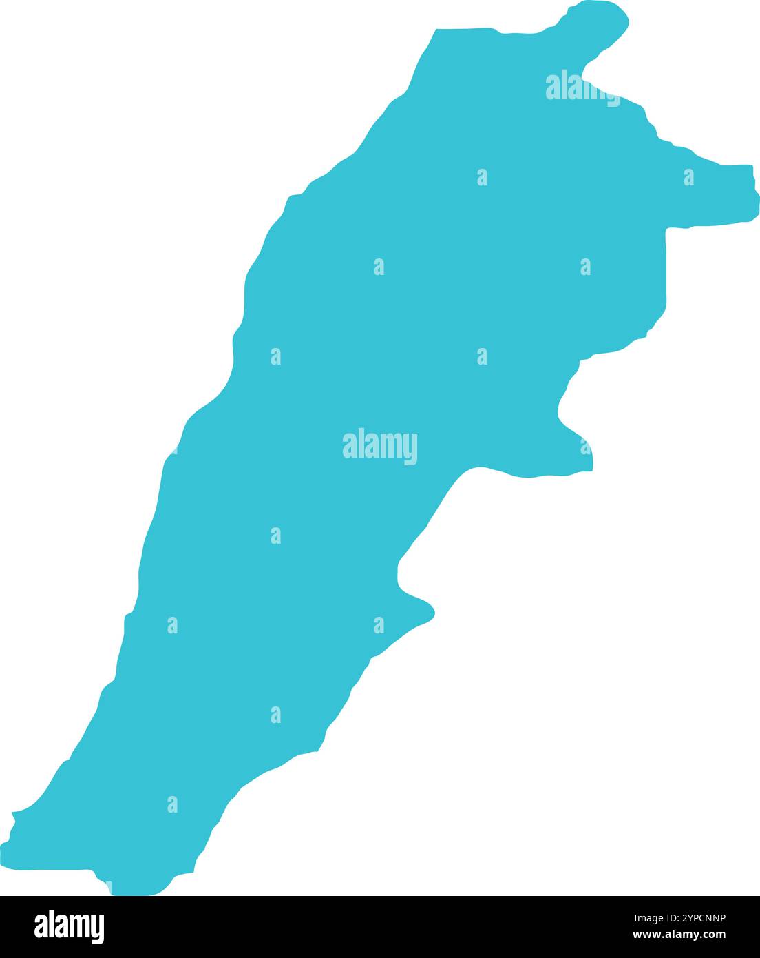 CARTE du Liban en bleu, frontière du pays, carte du Liban, frontière du Liban, carte géographique Illustration de Vecteur