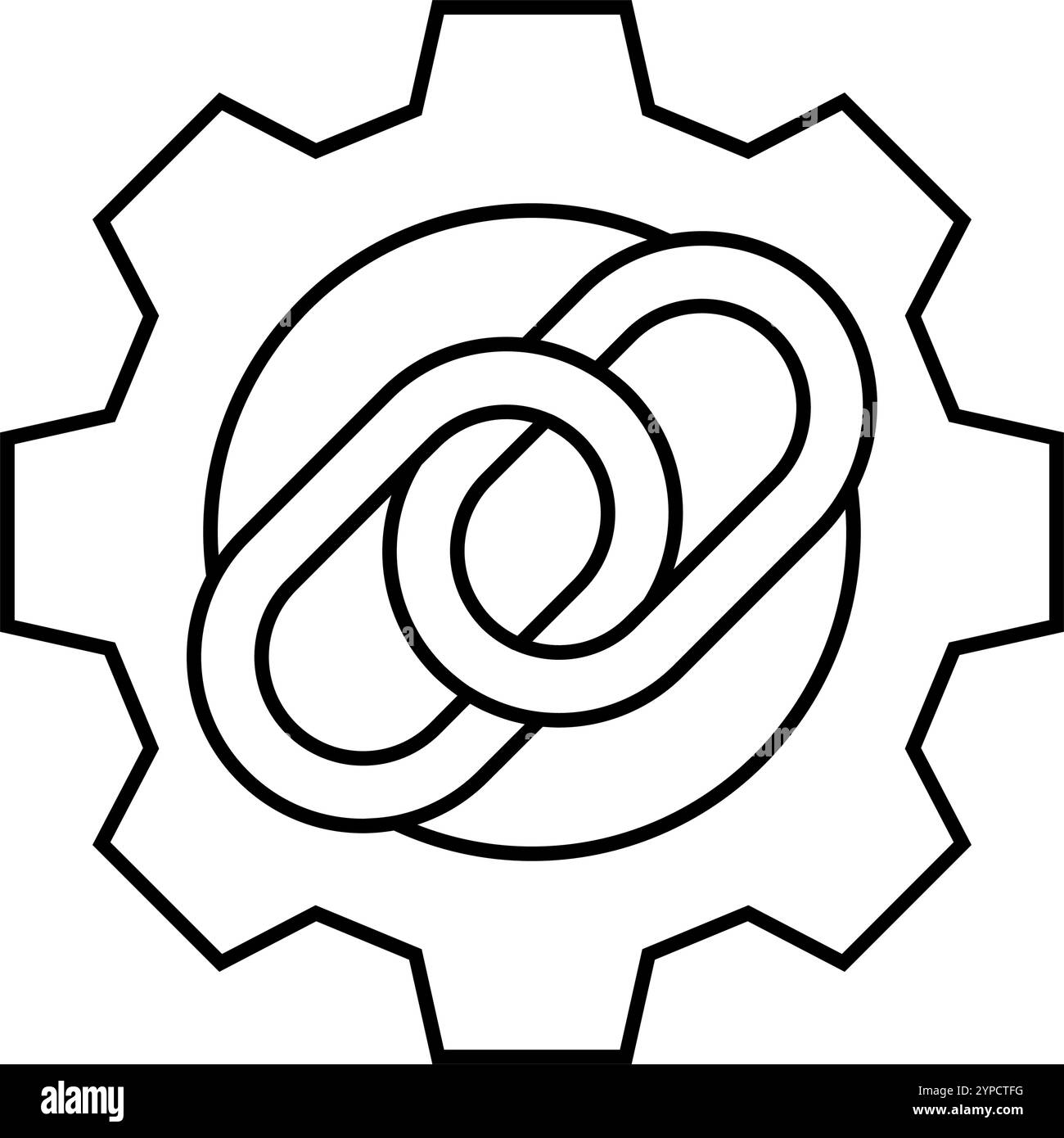 illustration vectorielle d'icône de ligne seo de construction de lien Illustration de Vecteur