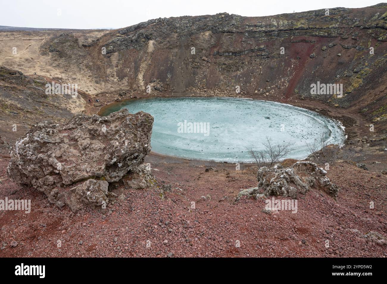 Islande, Reykjavik, cercle d'Or, cratère Kerid. Banque D'Images