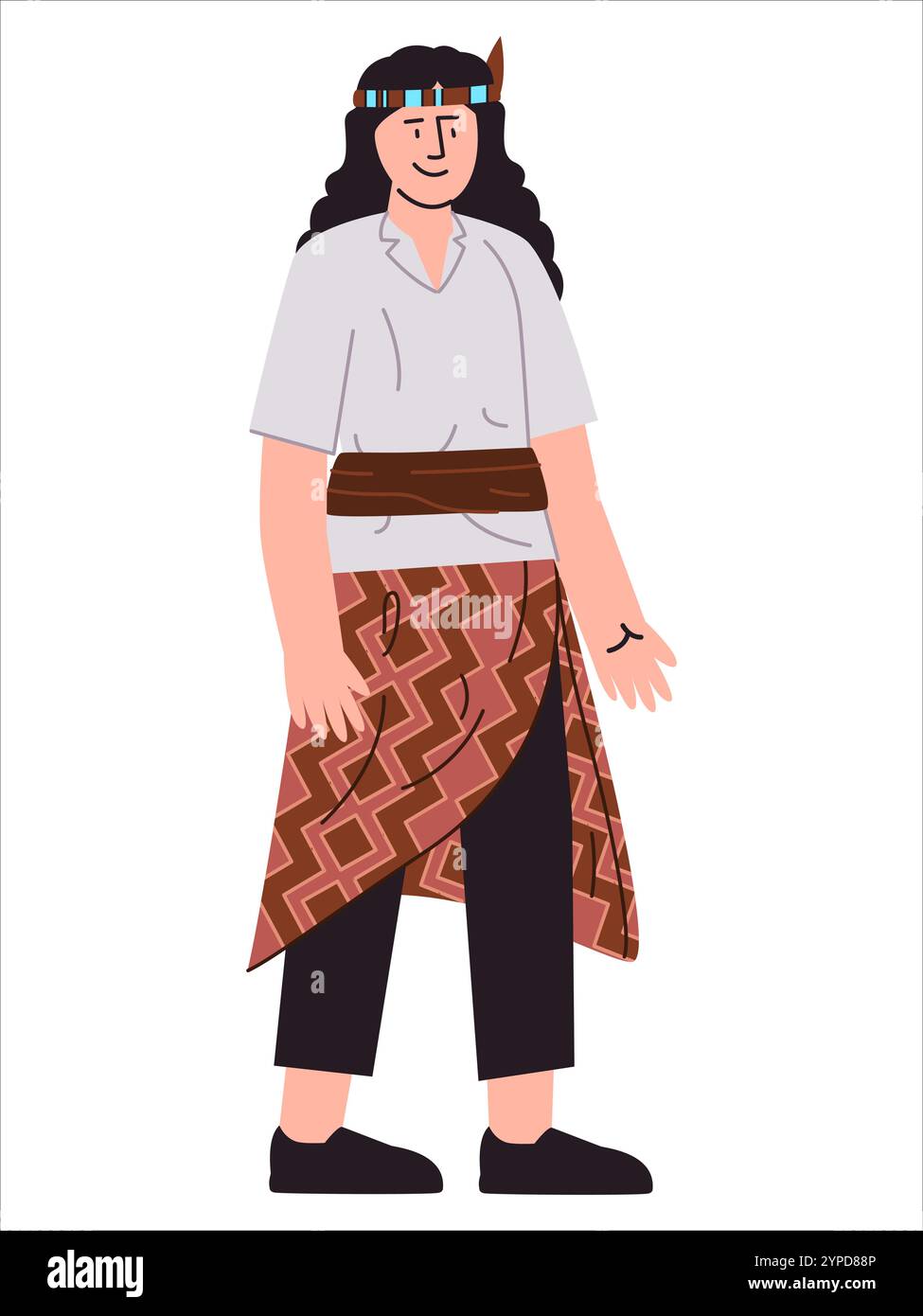 Martha Christina Tiahahu guerrier indonésien femme héros national Maluku Central Indonesia femme figure combattant patriotique leader histoire droits de l'homme Illustration de Vecteur