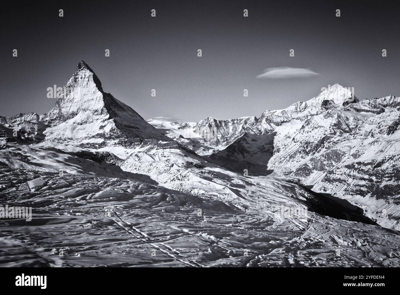 vue sur matterhorn en hiver Banque D'Images