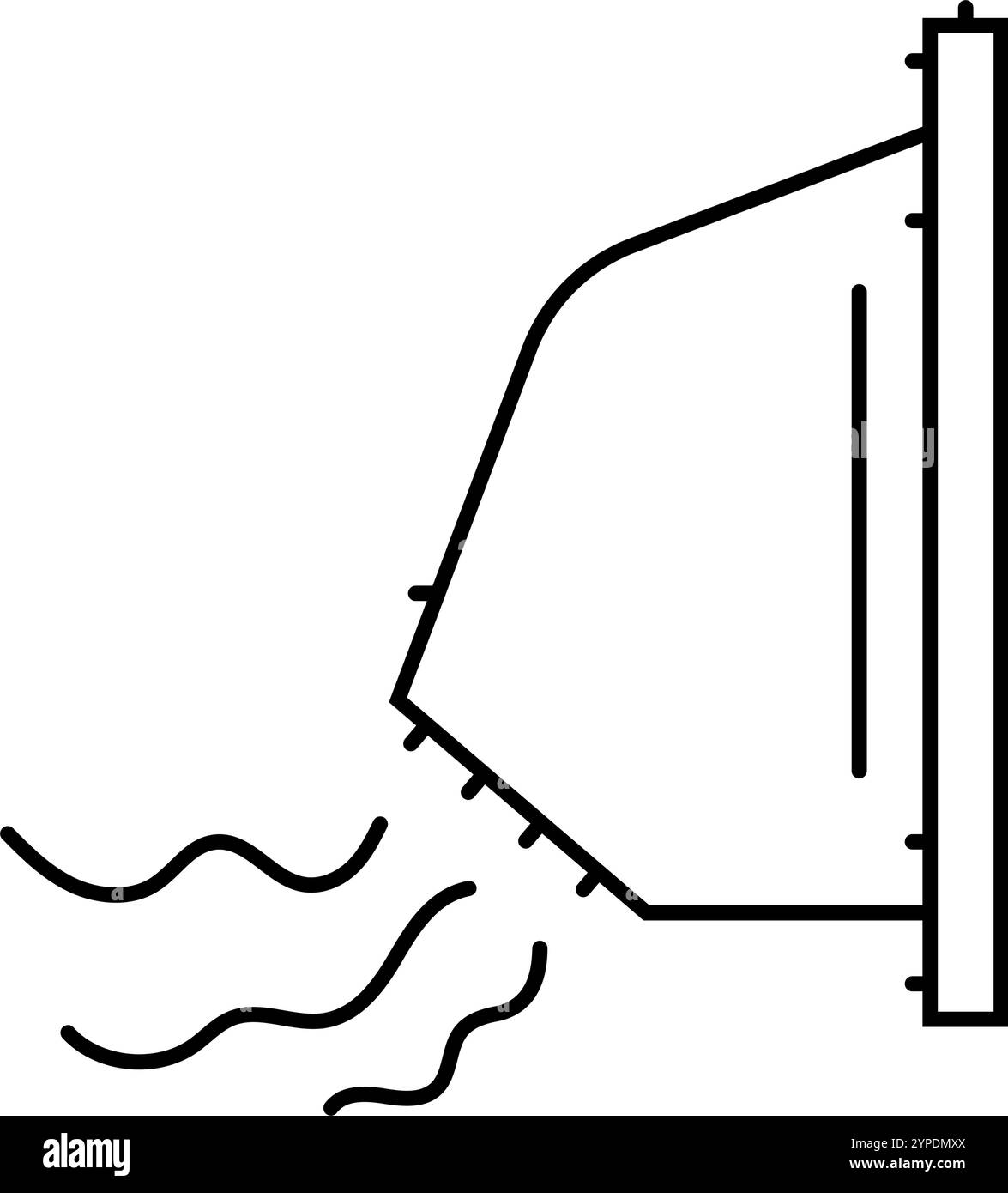 illustration vectorielle de l'icône de conduite de ventilation d'admission d'air frais Illustration de Vecteur