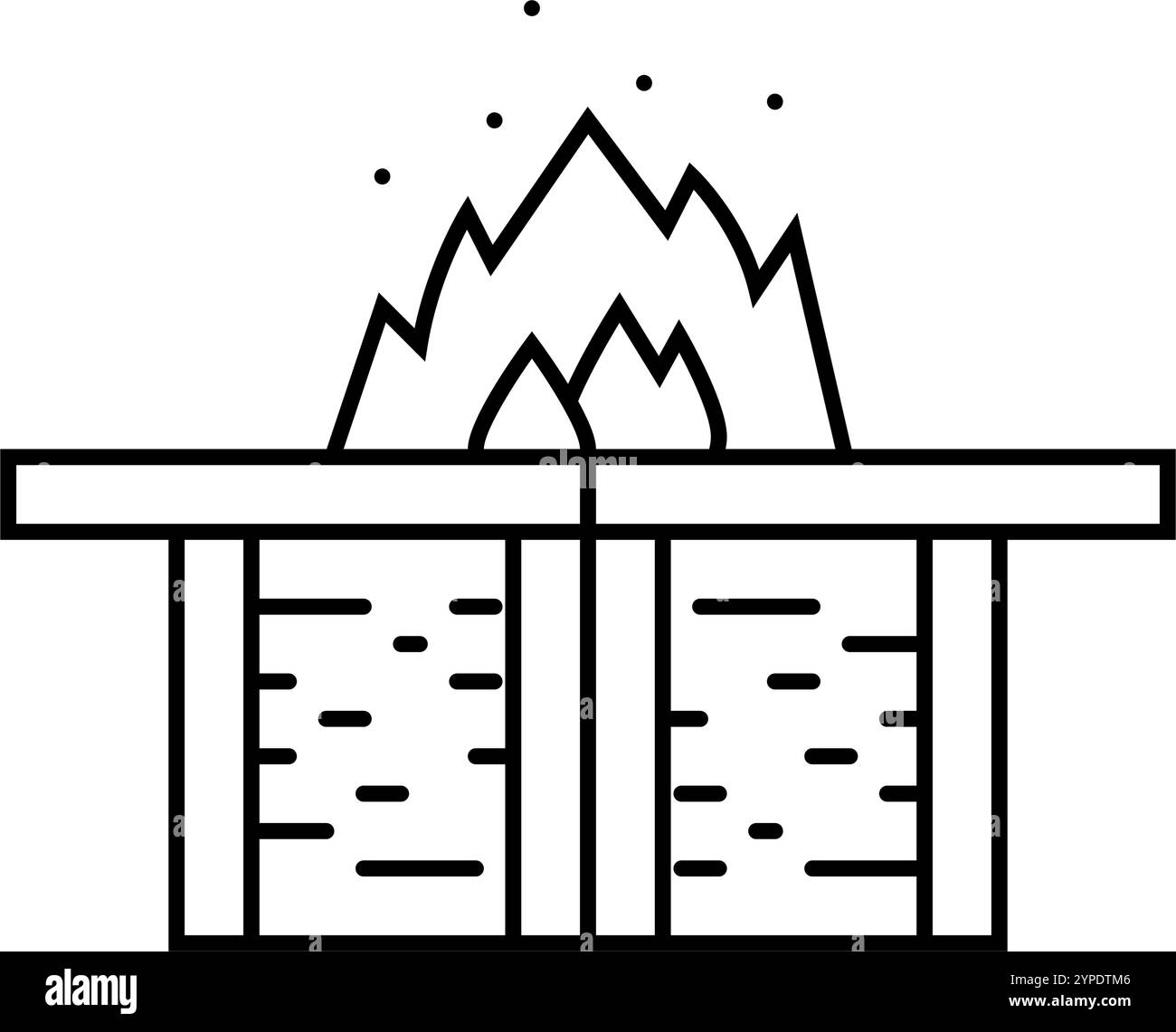 illustration vectorielle d'icône de ligne de meubles d'extérieur de chaise longue Illustration de Vecteur