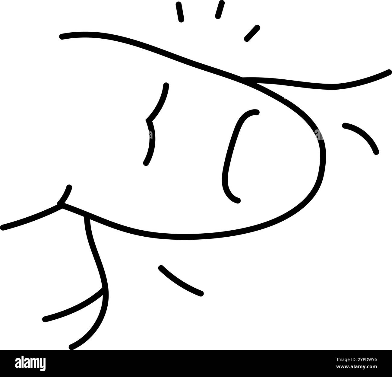 splinters illustration vectorielle d'icône de ligne d'accident de blessure domestique Illustration de Vecteur