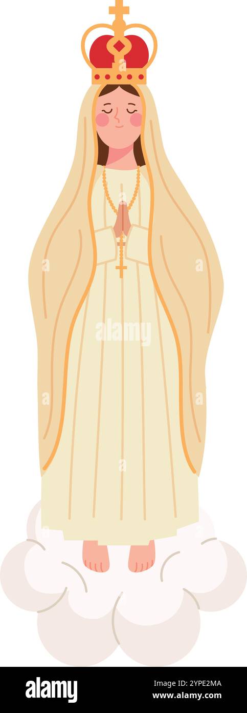 vierge marie de fatima Illustration de Vecteur