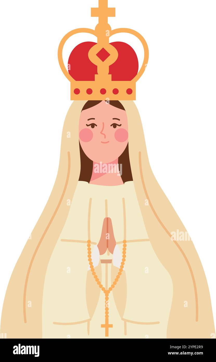 sainte vierge de fatima Illustration de Vecteur