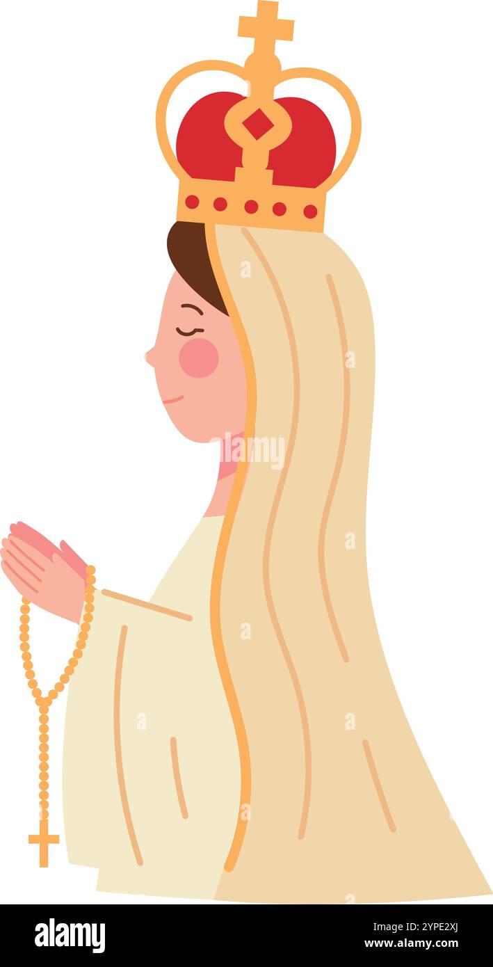 vierge de fatima Illustration de Vecteur