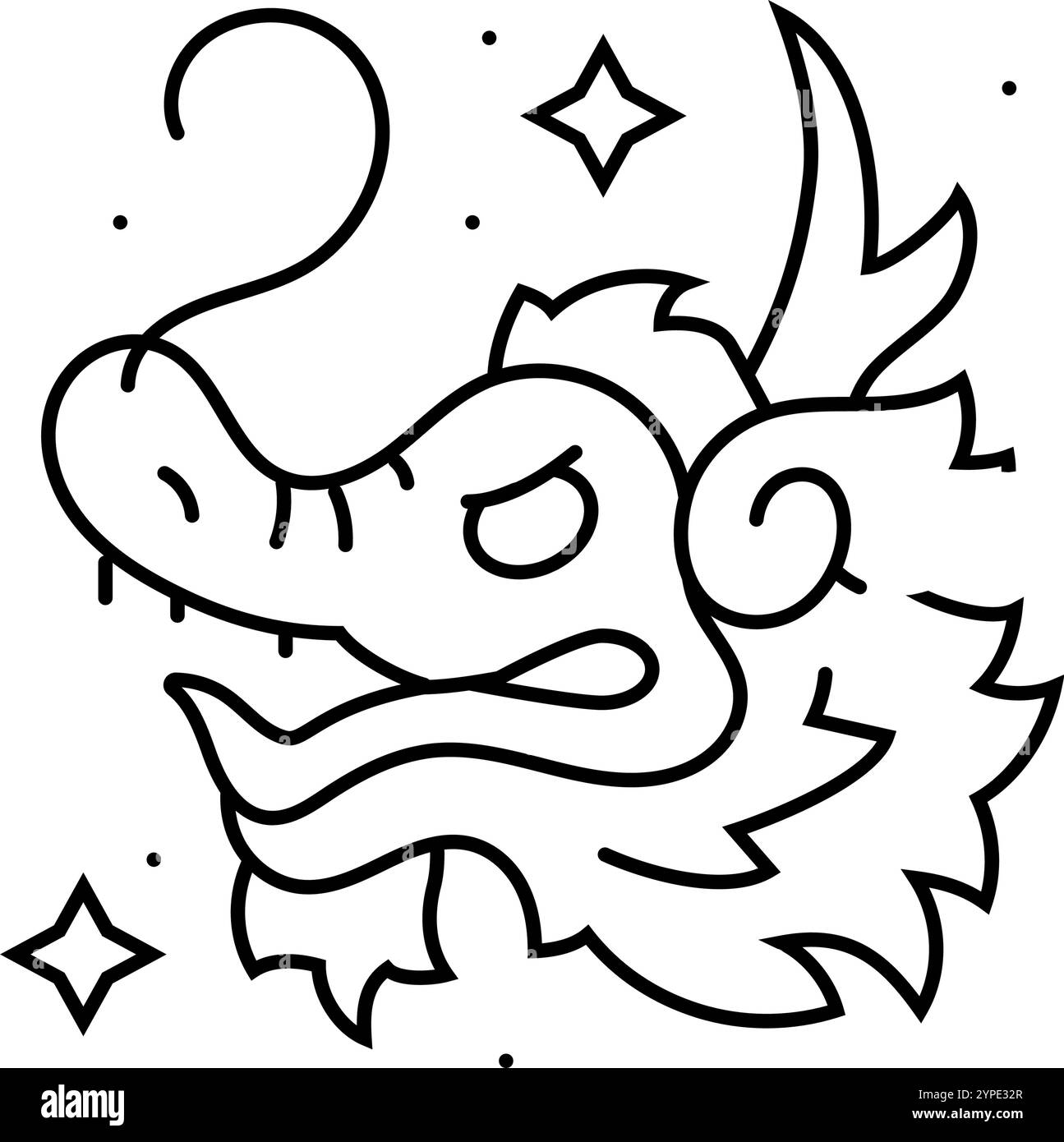 illustration vectorielle d'icône de ligne de vacances chinoise du nouvel an Illustration de Vecteur