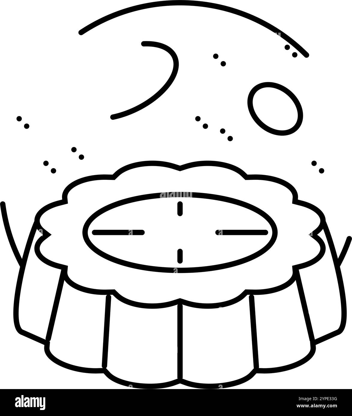 illustration vectorielle d'icône de ligne de festival de mi-automne Illustration de Vecteur