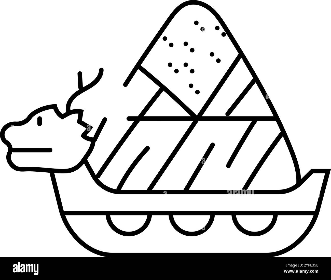 dragon boat festival chinois de ligne de vacances illustration vectorielle Illustration de Vecteur