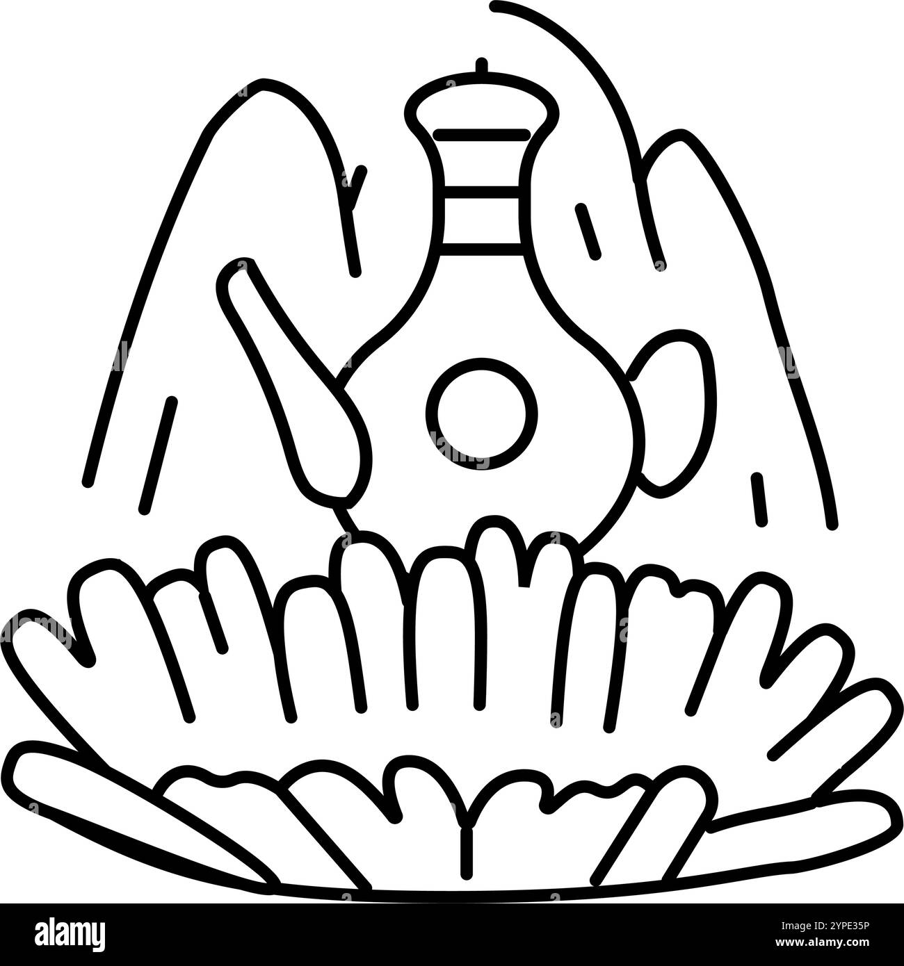 double neuvième festival chinois illustration vectorielle d'icône de ligne de vacances Illustration de Vecteur