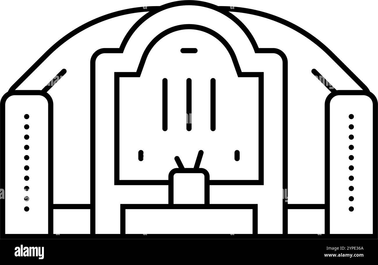 illustration vectorielle d'icône de ligne de vacances chinoise de festival de qingming Illustration de Vecteur