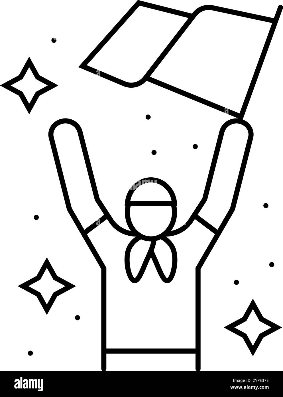 illustration vectorielle d'icône de ligne de vacances chinoise de jour de jeunesse Illustration de Vecteur