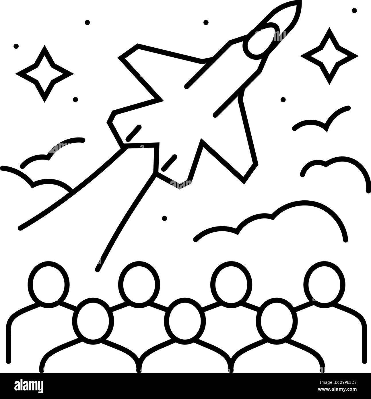 illustration vectorielle d'icône de ligne de vacances chinoise de jour de la constitution nationale Illustration de Vecteur