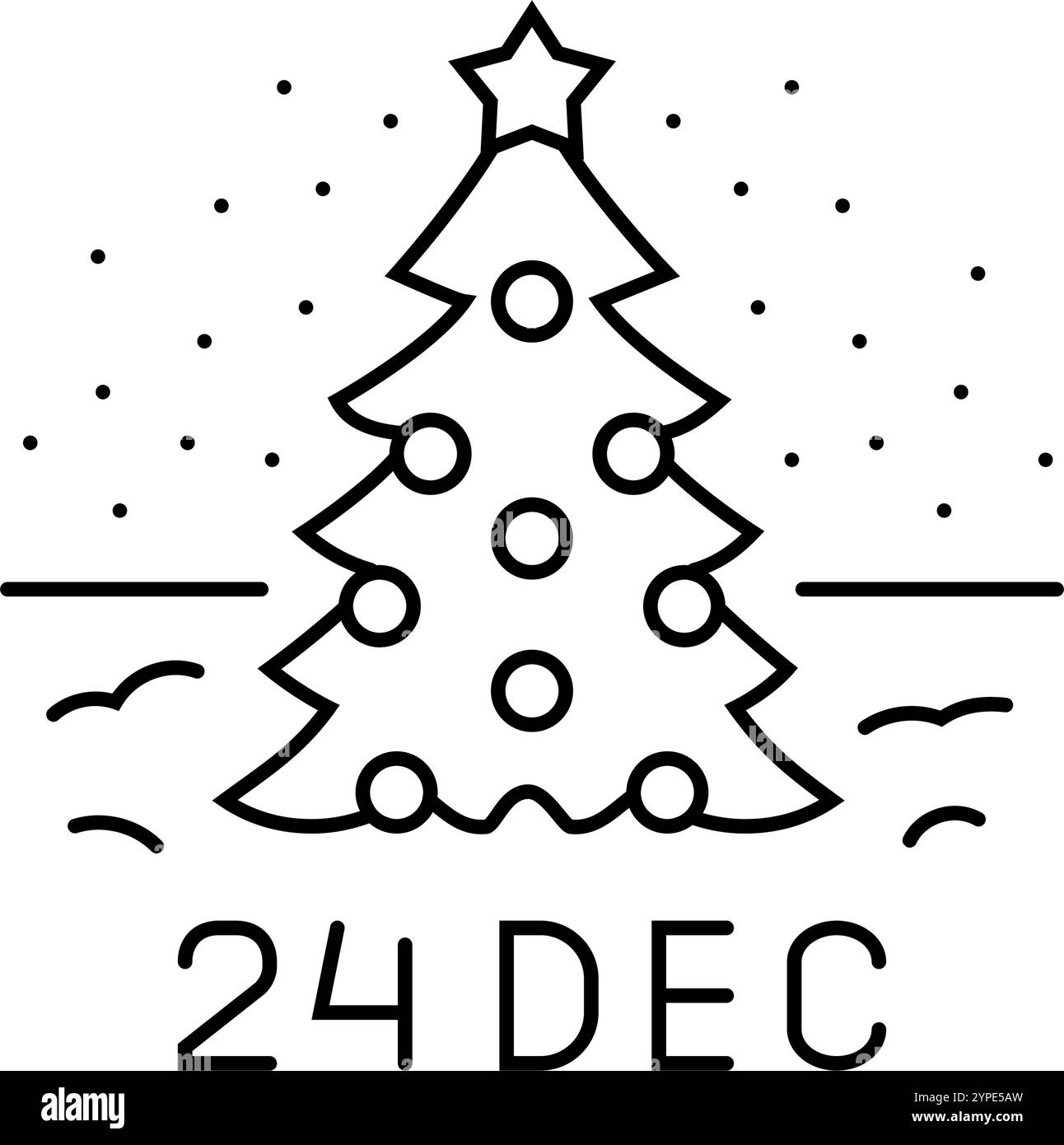 illustration vectorielle d'icône de ligne de vacances usa de la veille de noël Illustration de Vecteur