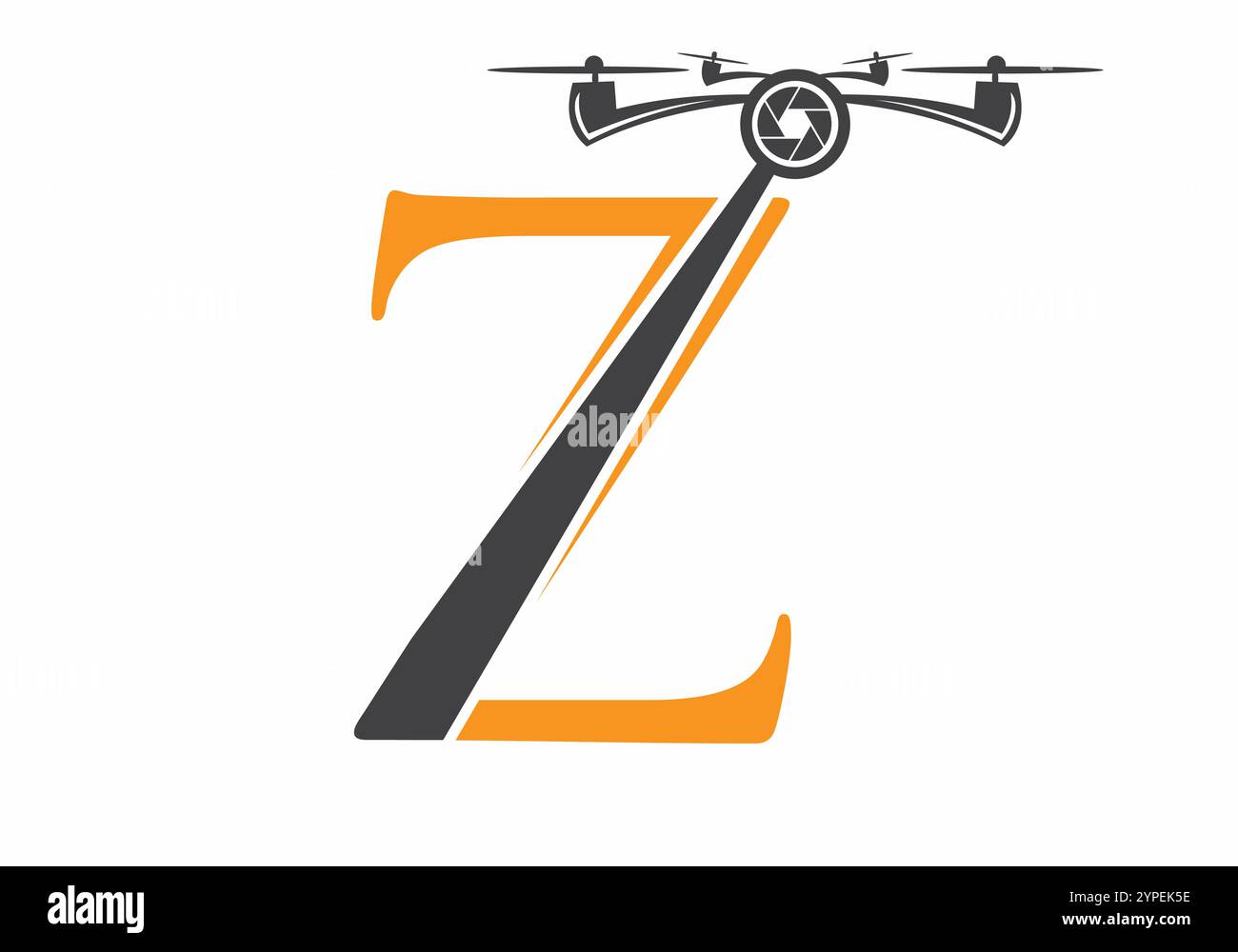 Lettre initiale Z Drone logo concept pour la photographie modèle de vecteur de symbole Illustration de Vecteur