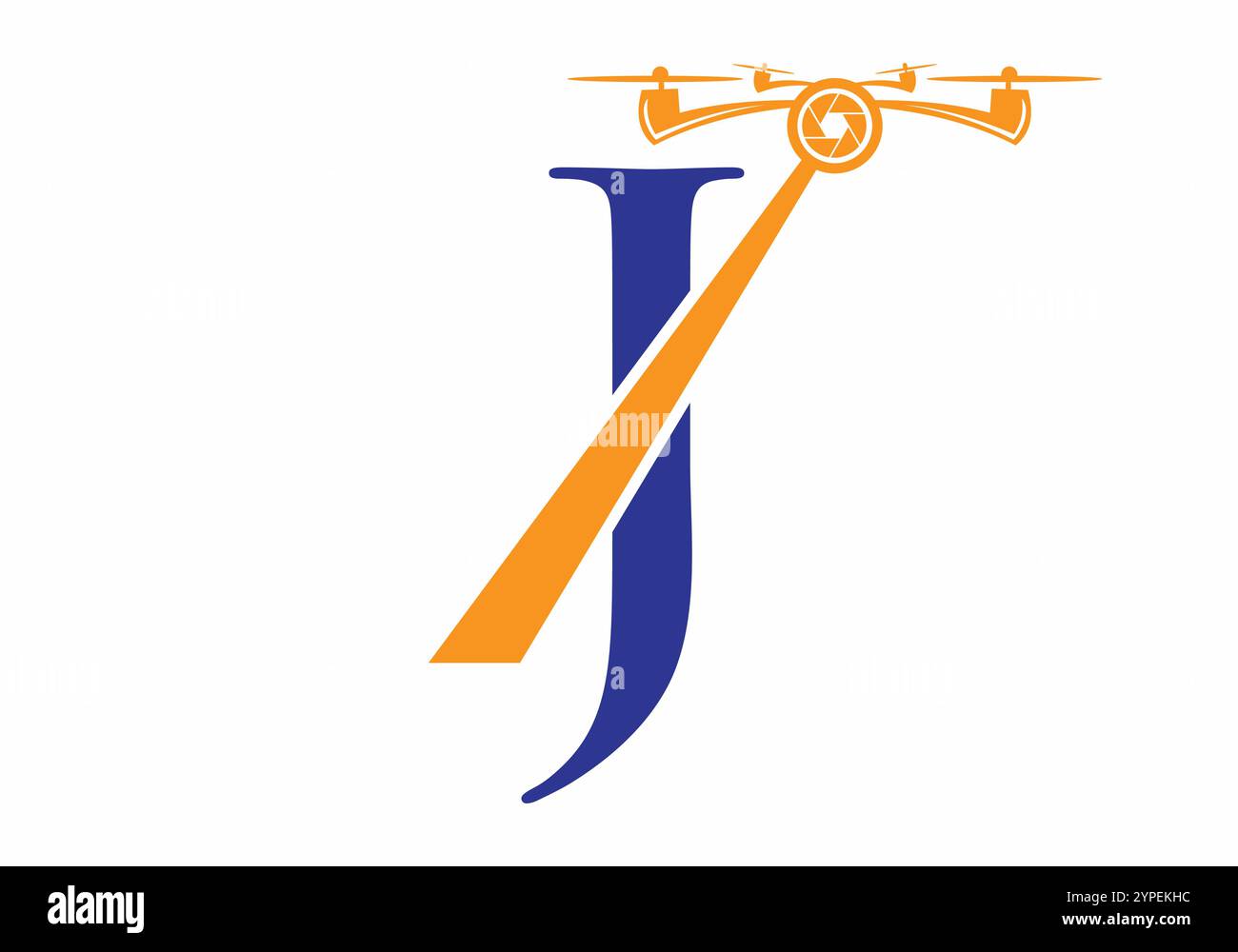 Lettre initiale J Drone logo concept pour la photographie modèle de vecteur de symbole Illustration de Vecteur