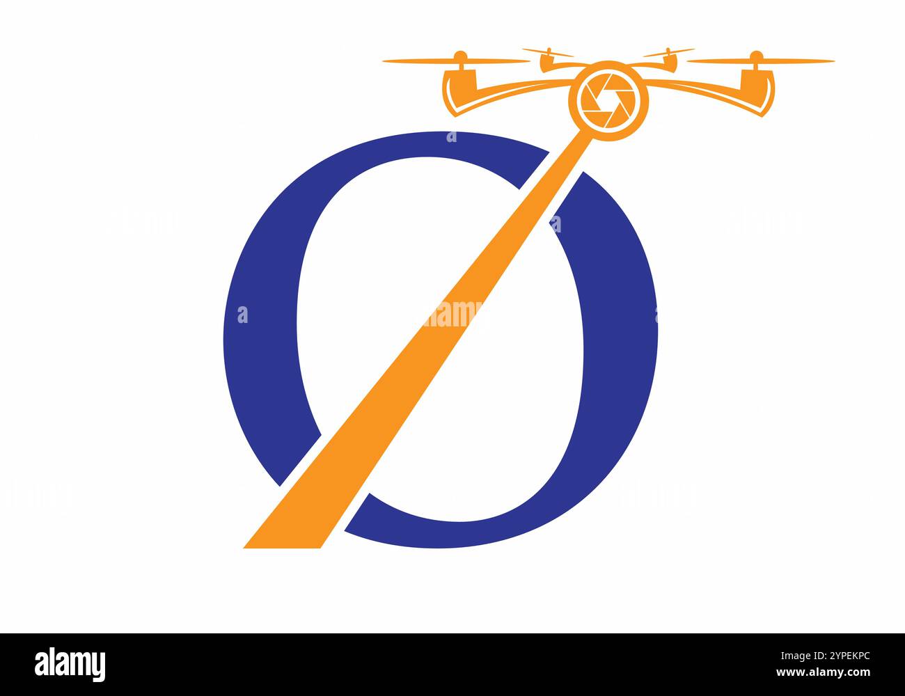 Lettre initiale O Drone logo concept pour la photographie modèle de vecteur de symbole Illustration de Vecteur