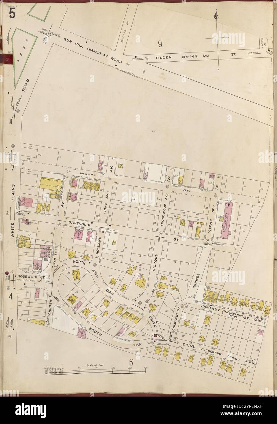 Bronx, V. B, plate No. 5 [Map Bounded by Tilden réunies, South Oak Drive, White Plains Rd.] 1905 - 1908 Banque D'Images