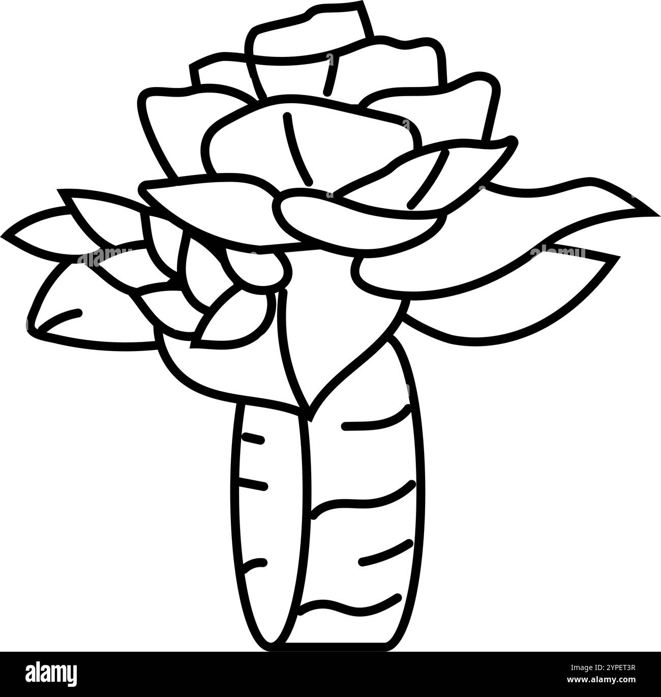 illustration vectorielle d'icône de ligne de fleur de bouquet de poignet corsage Illustration de Vecteur