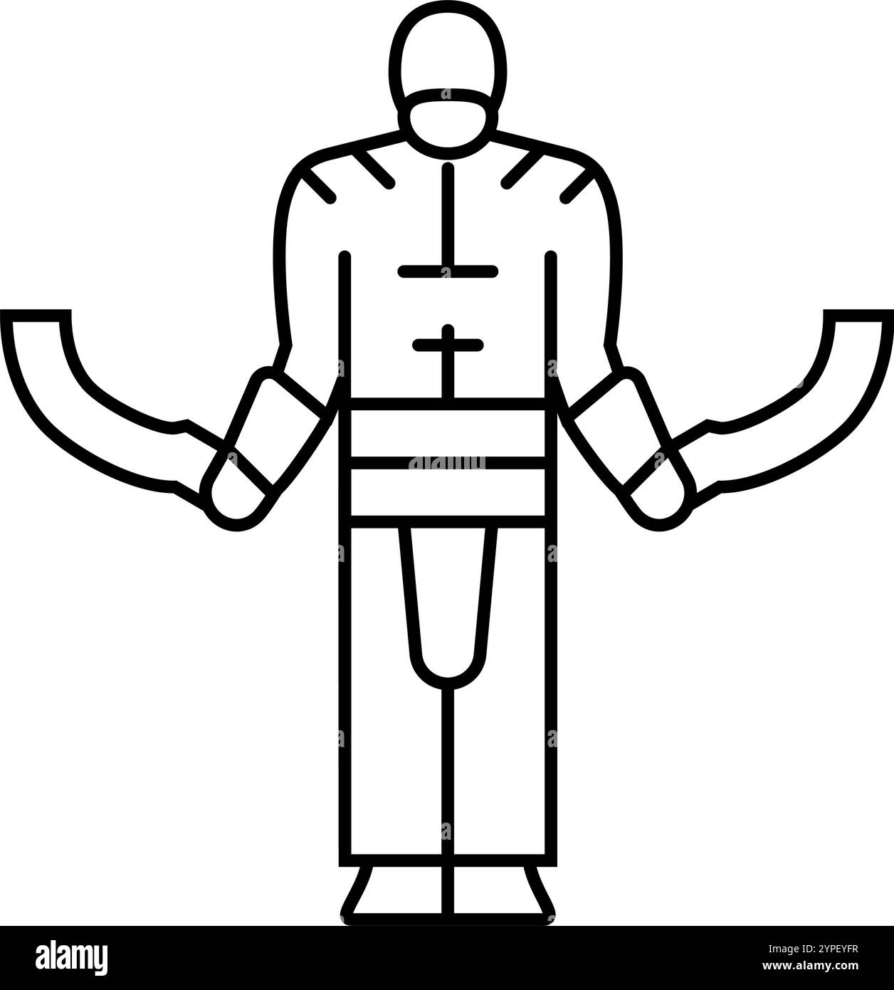 illustration vectorielle d'icône de ligne masculine cosplay de série télévisée Illustration de Vecteur