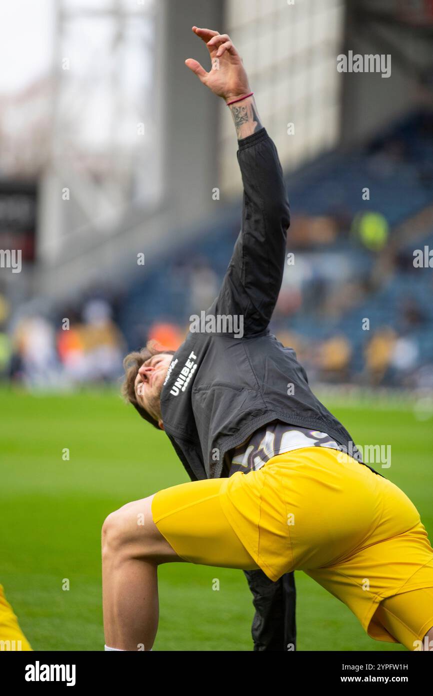 Lors du match du Sky Bet Championship entre Blackburn Rovers et Leeds United à Ewood Park, Blackburn le samedi 30 novembre 2024. (Photo : Mike Morese | mi News) crédit : MI News & Sport /Alamy Live News Banque D'Images