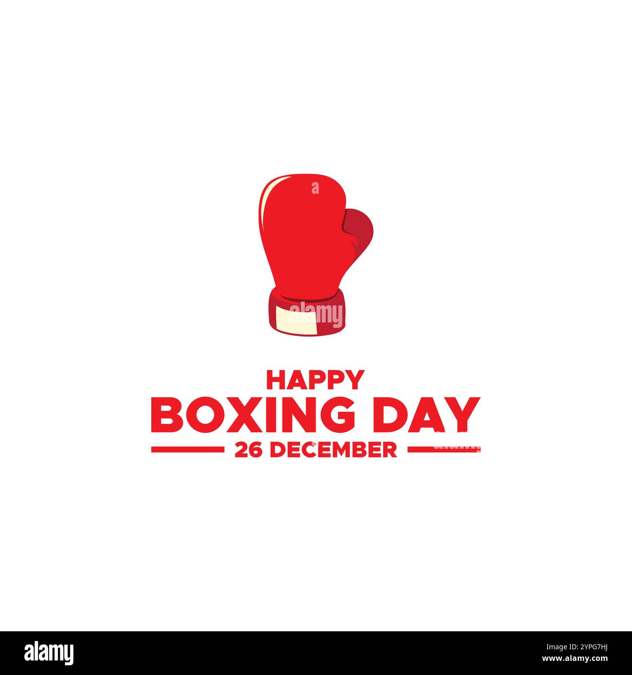 Boxing Day, 26 décembre., soldes de Boxing Day avec rouge, fond, bannière, affiche ou dépliant design, Boxing Day, 26 décembre. Illustration de Vecteur