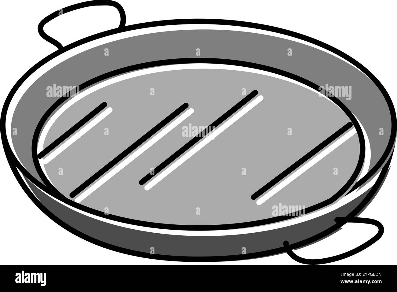 illustration vectorielle d'icône de couleur paella pan cuisine espagnole Illustration de Vecteur