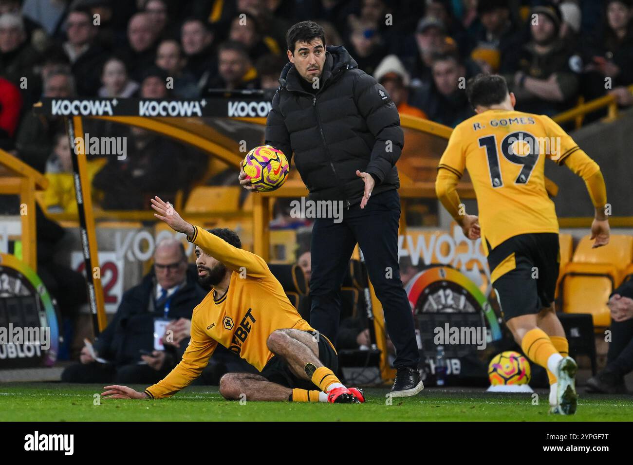 Andoni Iraola Manager de Bournemouthpendant le match de premier League Wolverhampton Wanderers vs Bournemouth à Molineux, Wolverhampton, Royaume-Uni, 30 novembre 2024 (photo de Craig Thomas/News images) Banque D'Images