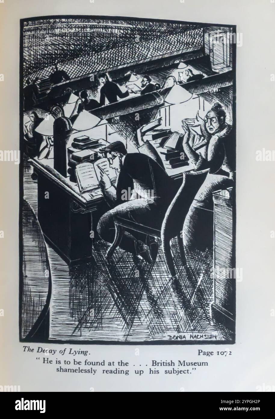La décomposition du mensonge - les œuvres d'Oscar Wilde ; illustré par Donia Nachshen Banque D'Images