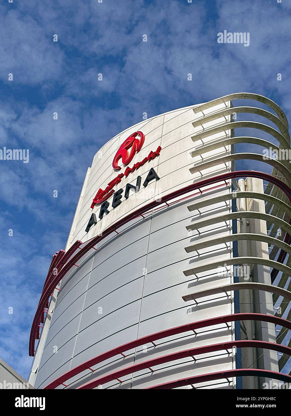 Birmingham, Angleterre, Royaume-Uni - 16 mars 2024 : vue extérieure du Resorts World Arena au NEC National Exhibition Centre - Image de stock capturée avec un smartphone