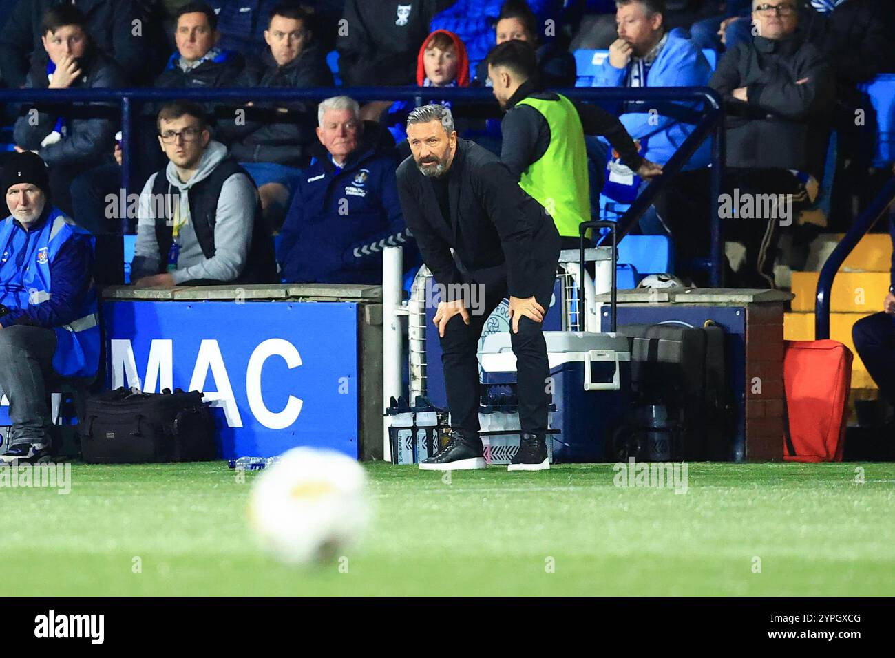 30 novembre 2024 ; Rugby Park, Kilmarnock, Écosse : Scottish Premiership Football, Kilmarnock contre Dundee ; le manager de Kilmarnock, Derek McInnes Banque D'Images